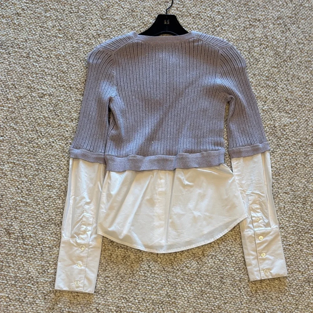 Veronica Beard Kaley Mixed Media Sweater NWT - Picture 4 of 5